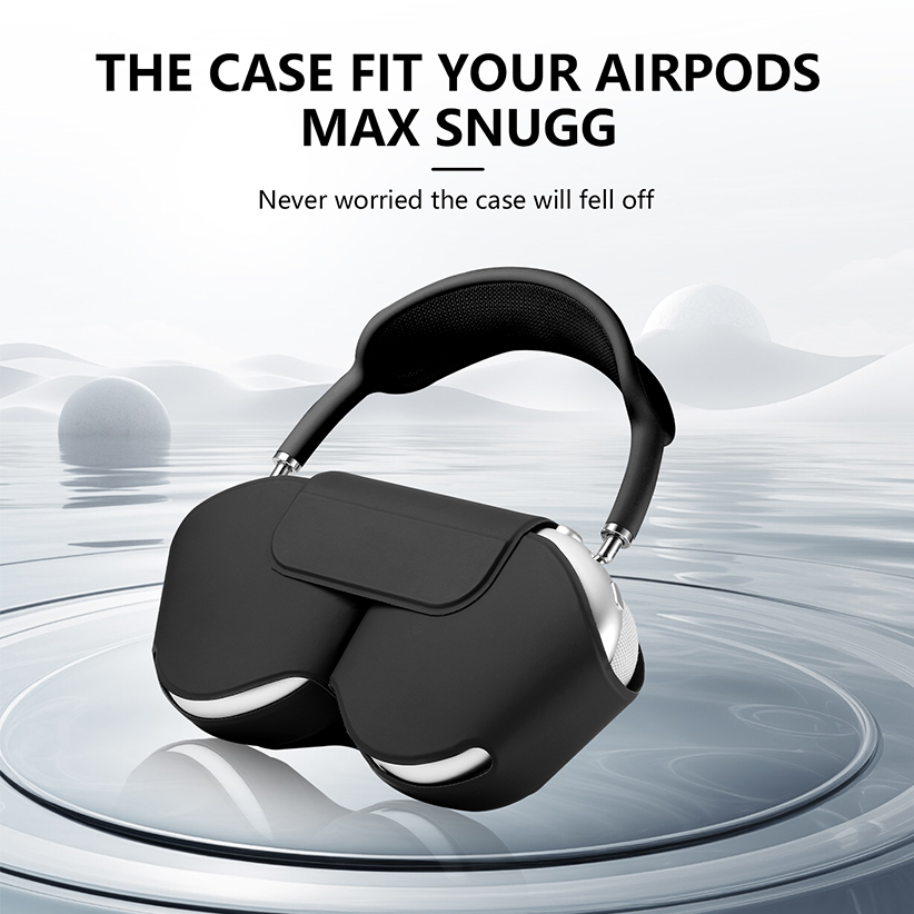 for Apple Airpods Max Smart Case Cover, Soft PU Leather Protective Cover Accessories for Airpod Max with Sleep Mode, Anti-Dust Travel Carrying Case for Airpods Pro Max Headphones